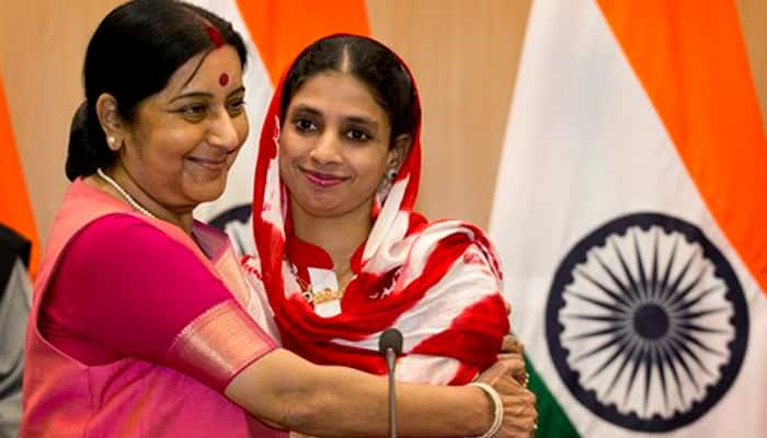 Geeta is happy in Indore: Sushma Swaraj