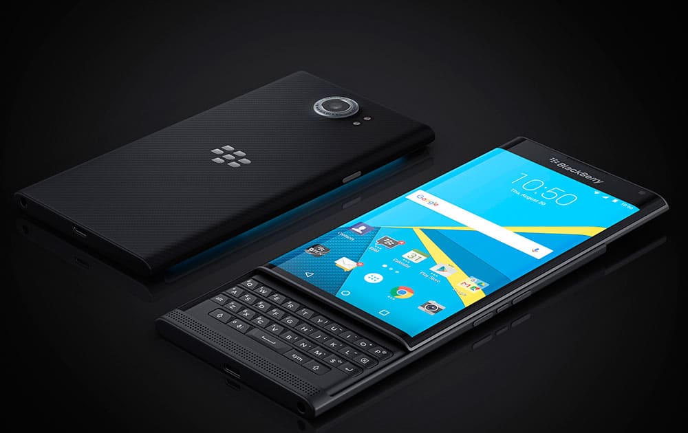 This photo courtesy of Blackberry shows the Blackberry Priv. The company isn’t giving up on BlackBerry 10, but it has released its first Android phone to lure those who want the wide array of apps available on Android, but not Blackberry. 