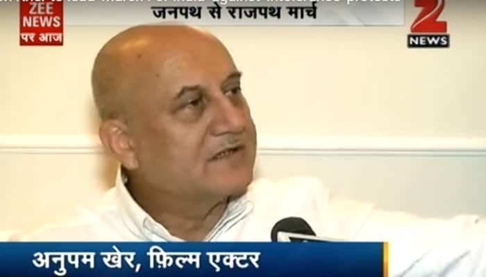 We are secular people and country is tolerant, says Anupam Kher in &#039;March for India&#039; rally 