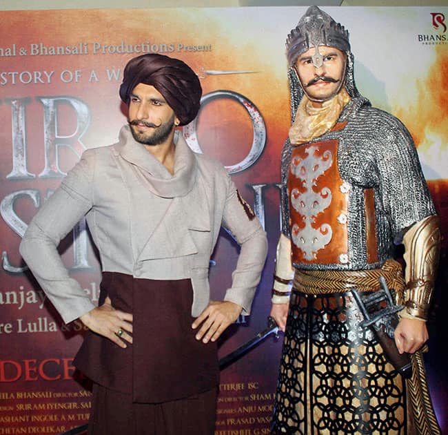 Actor Ranveer Singh during the launch of the Blazing Bajirao Game for the promotion of his upcoming film Bajirao Mastani.