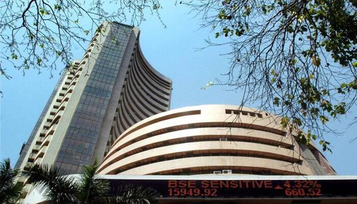 Sensex recovered after falling 300 points in the early morning trade on weak IIP data