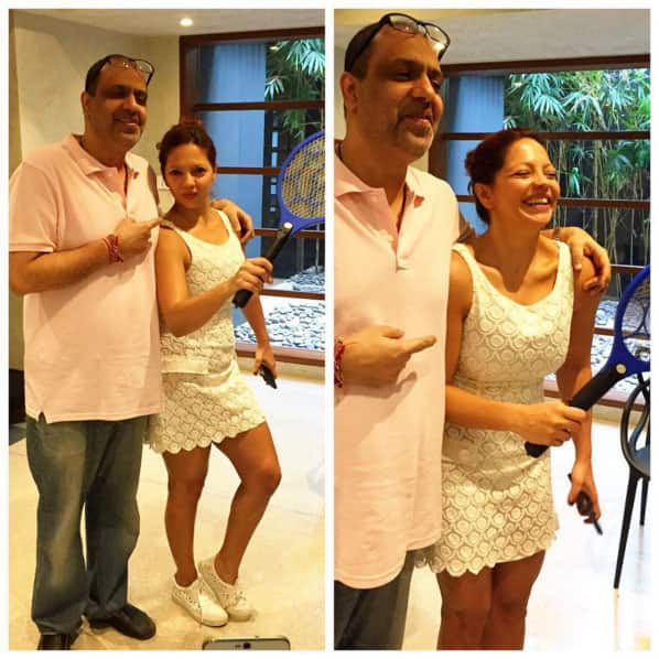 Check out @deannepanday in her tennis avatar on hubby Chiki's birthday. - Instagram@bipashabasu