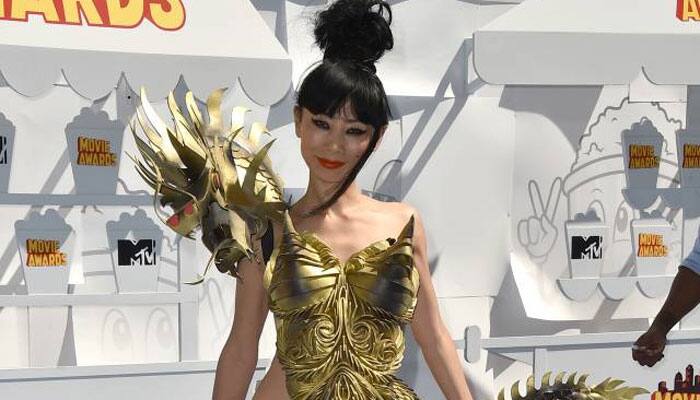 Chinese-American actress Bai Ling prays for Paris attack victims