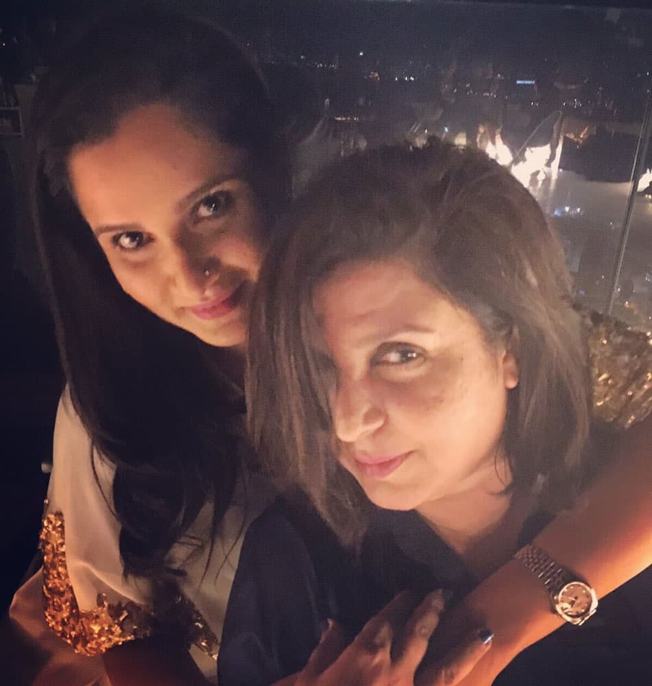 Sania Mirza :- Thank you for being the best friend and best host ever I love you baby @TheFarahKhan -twitter