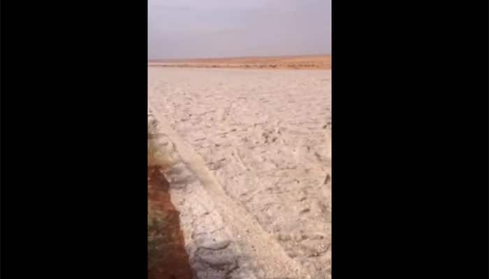 Watch: Nature&#039;s wonder – The bizarre sand river in Iraq!