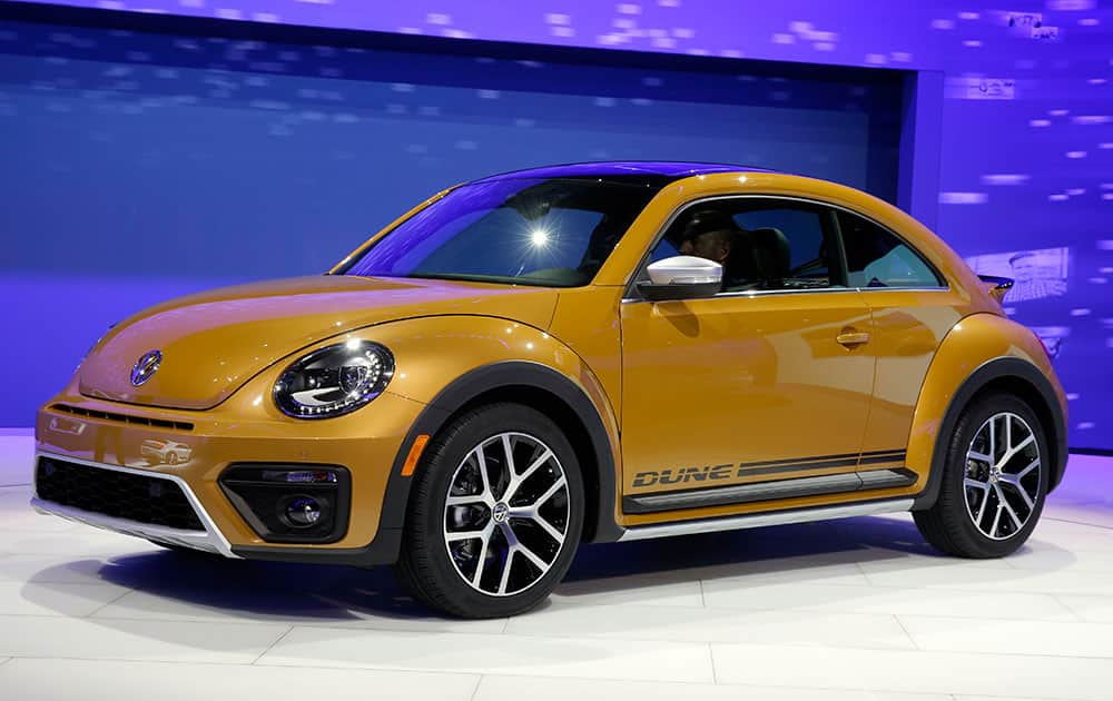 The 2017 Volkswagen Beetle Dune is on display at the Los Angeles Auto Show, in Los Angeles.