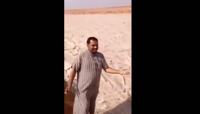 Bizarre video: &#039;River of hail&#039; runs through Arabian desert