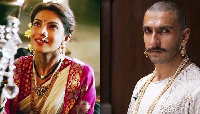 See poster: Blazing &#039;Bajirao&#039; Ranveer with coy &#039;Kashibai&#039; Priyanka!