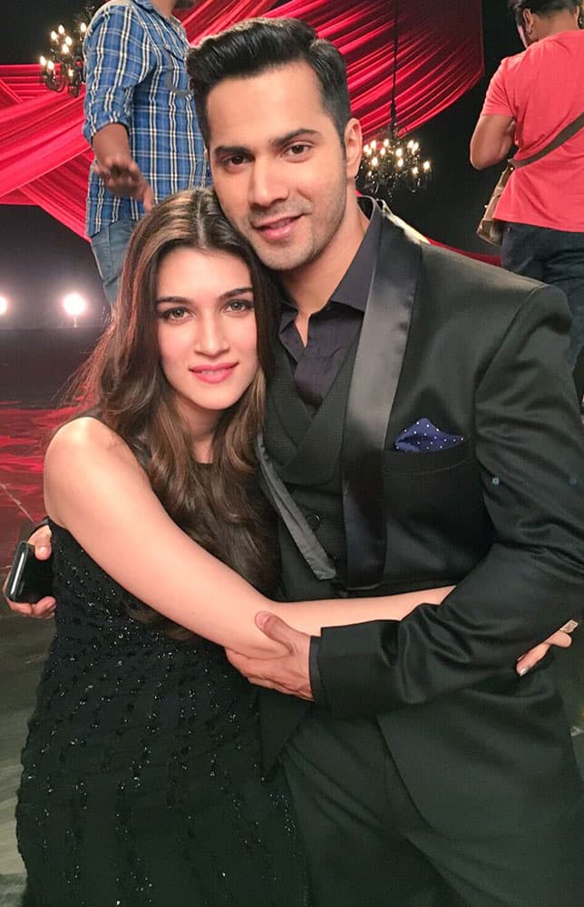 Kriti Sanon ‏:- #Dilwale promotions! Veer & Ishita! @Varun_dvn -twitter