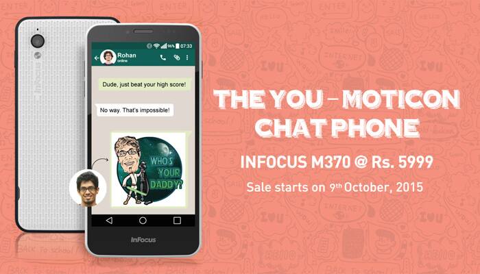 InFocus M370 has been priced at Rs 5,999. It comes with 5 inch display, Qualcomm MSM8909 quadcore processor, 1GB RAM, 8 MP rear and 2 MP front camera.