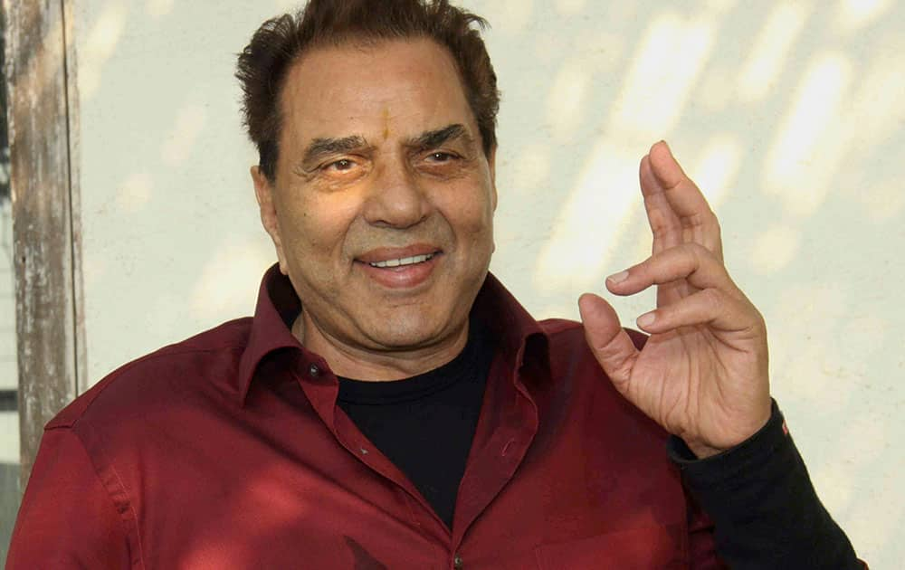 Actor Dharmendra during his 80th birthday celebrations in Mumbai.