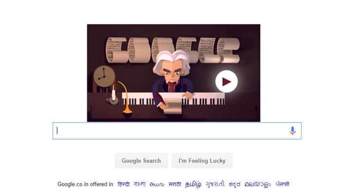 Celebrating Ludwig van Beethoven’s 245th Year Doodle: Google honours Beethoven&#039;s works