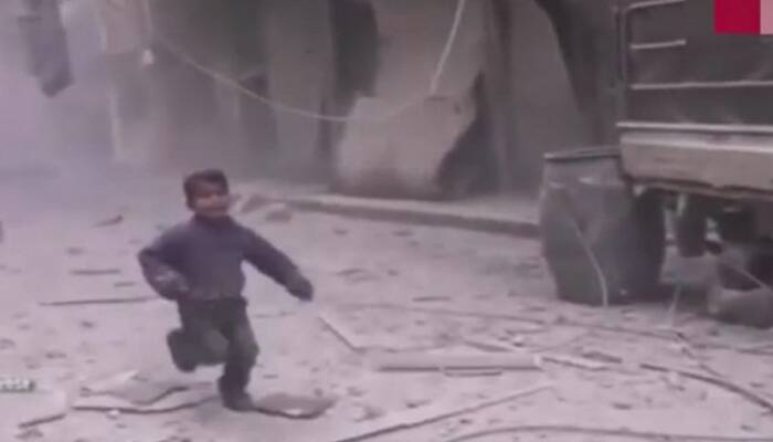 Watch: Gut-wrenching video of tiny Syrian kids screaming for their mums after airstrike