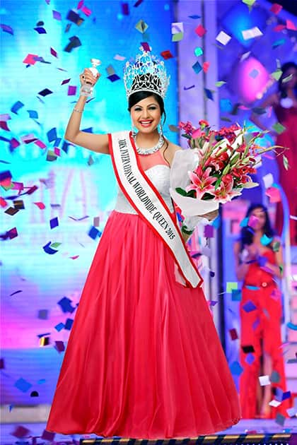 Namita Paritosh Kohok who has won Mrs International Worldwide Queen 2015 title held in Hong Kong earlier this week.