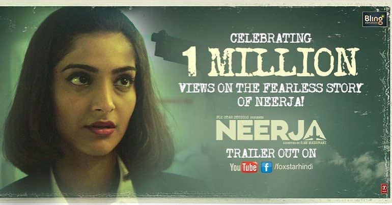 Sonam Kapoor :- Woo hoo!! That was fast!!! Proud to present to you the incredible story of  #Neerja! -twitter