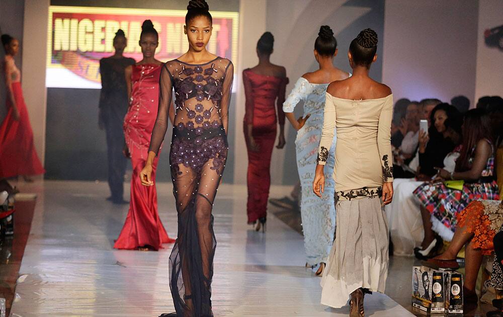 Hopeful models participate in Nigeria's next supermodel competition in Lagos, Nigeria