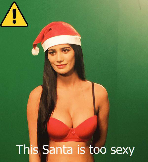 Caution: This Santa is too sexy... Hold your hearts before seeing. @iPoonampandey-twitter