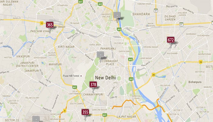 Air pollution: Monday&#039;s Real-Time Air Quality Index Visual Map in Delhi