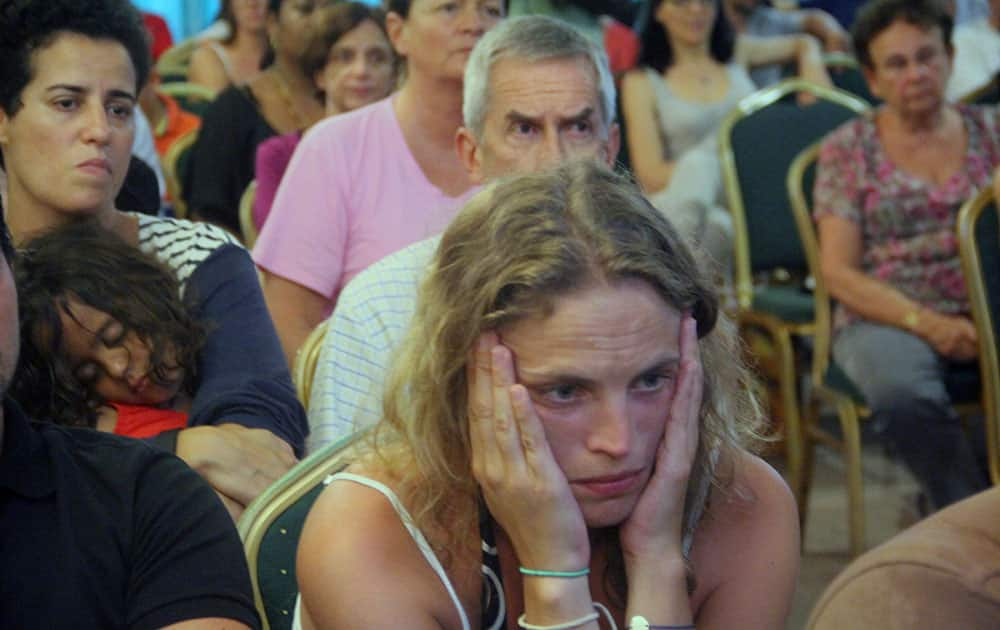 Passengers who were onboard the AirFrance plane forced to land in Mombasa, Kenya.
