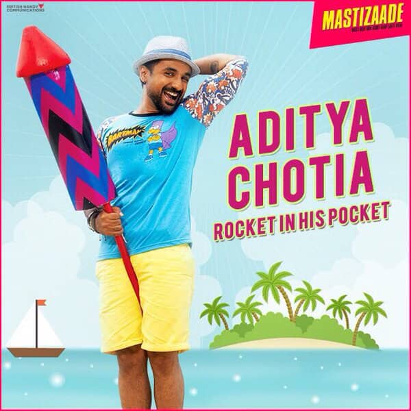 Vir Das strategically holds a rocket! Naughty boy.