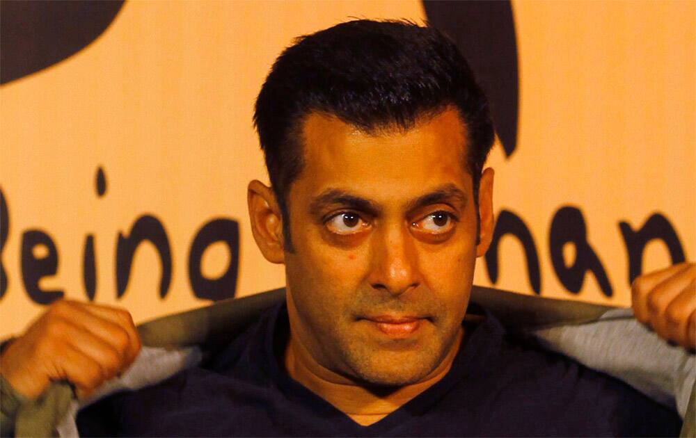 Salman Khan. Major endorsement Thumbs up.