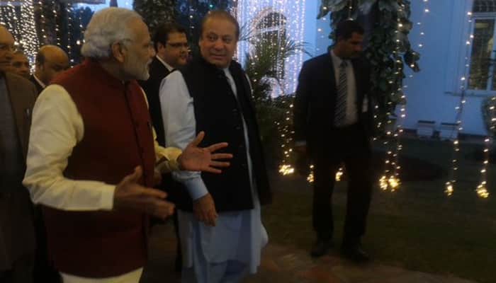 PM Modi meets Nawaz Sharif at his ancestral home near Lahore, holds one-on-one talks
