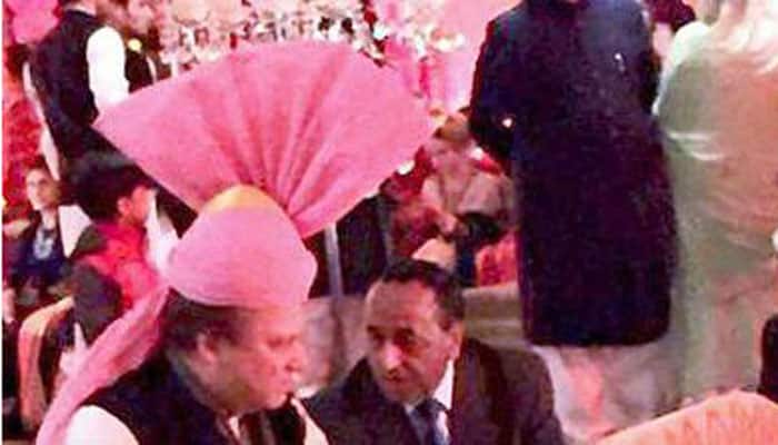 When, at his granddaughter&#039;s wedding,​ Nawaz Sharif donned pink turban gifted by PM Modi