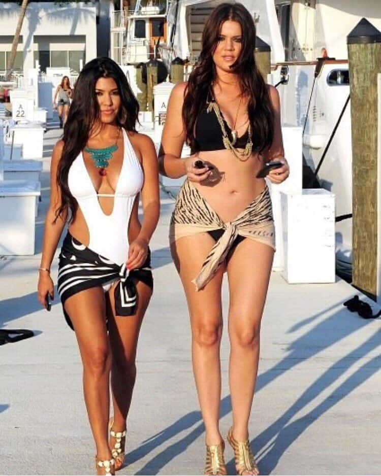 kourtney Kardashian :- Missing this tan and this cheesiness. @khloekardashian should we bring it back?!Main title shoot for K&K Take Miami. -twitter