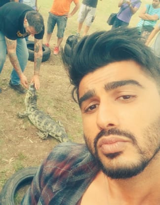 Got a baby croc photo bombing my selfies now...Just another day on Khatron Ke Khiladi in Argentina #crocodiledundee 
