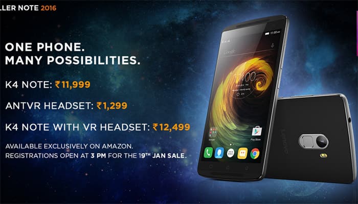 Lenovo K4 Note launched in India at Rs 11,999; registration open for sale on January 19