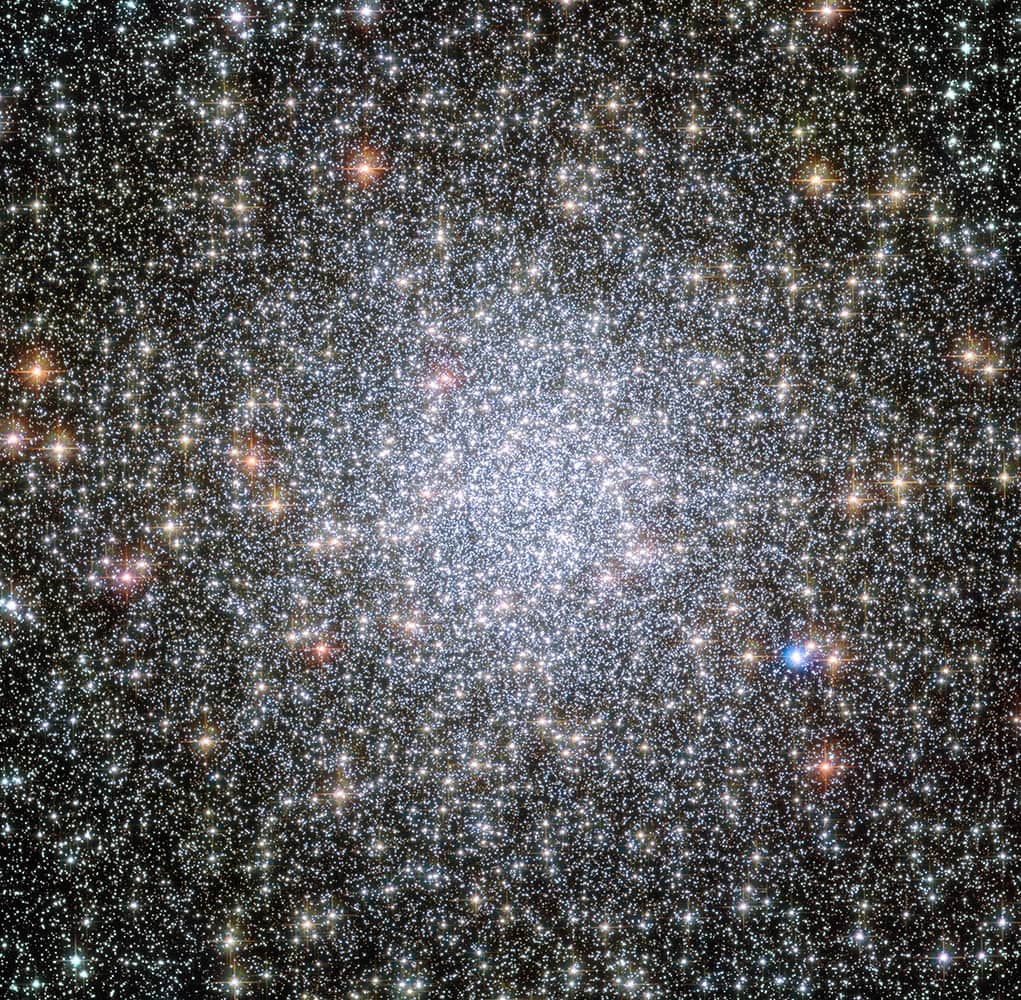 This undated image made available by NASA shows the globular star cluster 47 Tucanae photographed by the Hubble Space Telescope. 