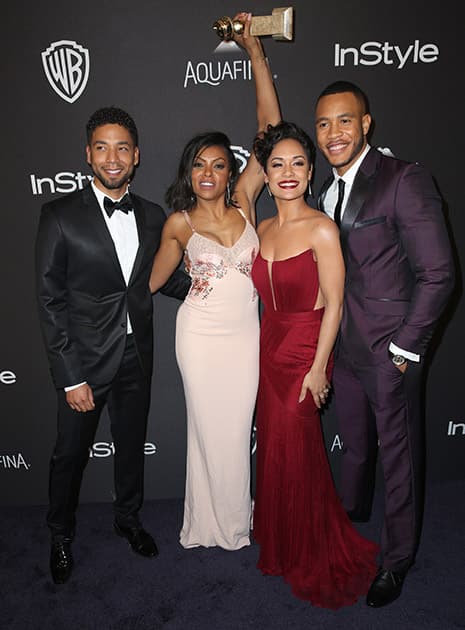 Jussie Smollett, from left, Taraji P. Henson, winner of Best Performance in a Television Series - Drama for 