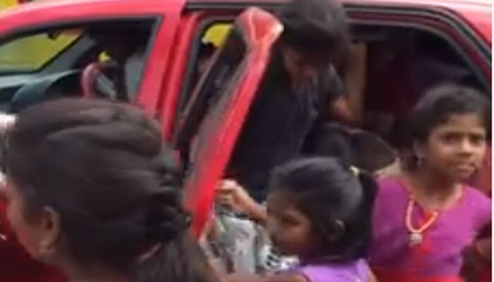 It happens only in India! How many kids can accommodate in one car? 5, 10, 15? No! - Watch this video