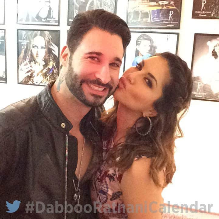 DABBOO RATNANI ‏:- Here's an amazing photo from #DabbooRatnaniCalendar @danielweber99 @sunnyleone -twitter