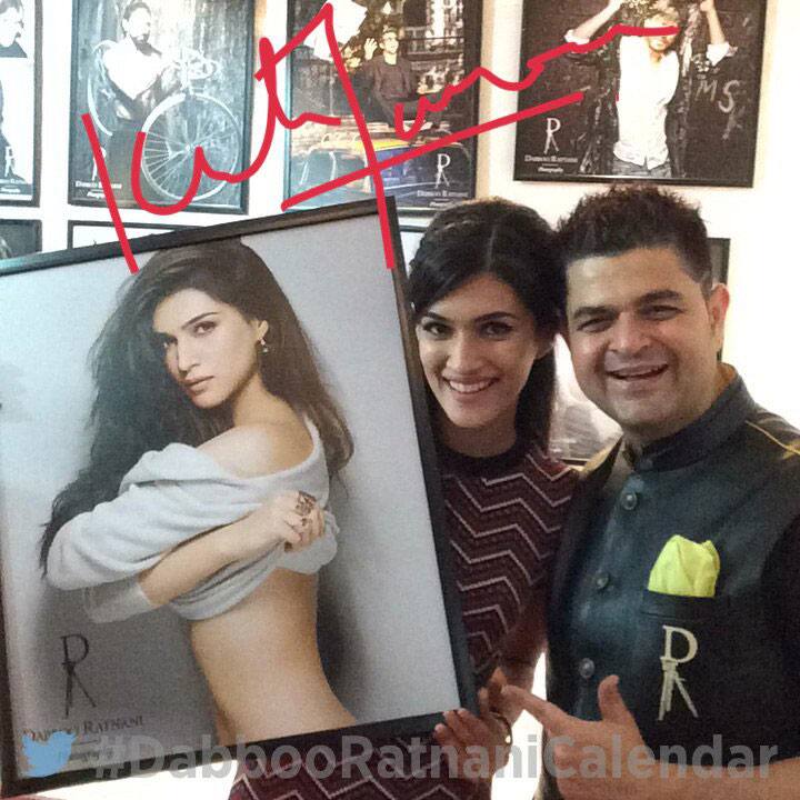 DABBOO RATNANI ‏:- #DabbooRatnaniCalendar launch @kritisanon -twitter