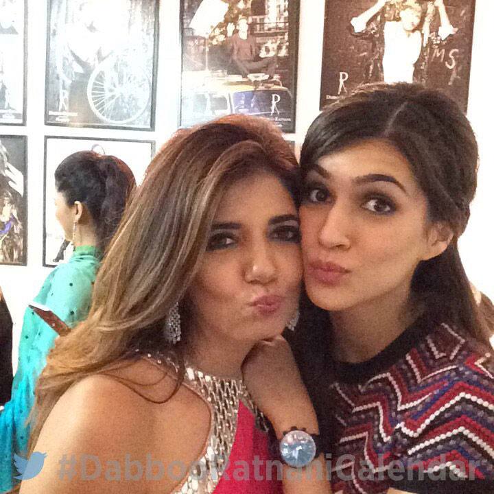 DABBOO RATNANI :- #DabbooRatnaniCalendar launch @kritisanon @manishadratnani -twitter