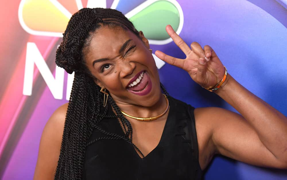 Tiffany Haddish arrives at the NBCUniversal Winter TCA at the Langham Huntington Hotel & Spa in Pasadena, Calif. 