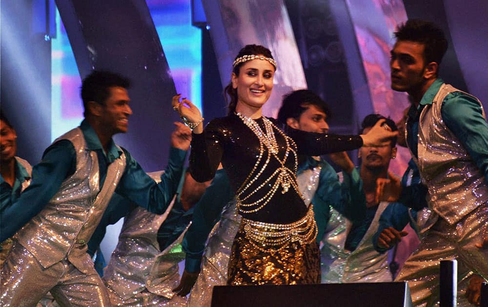 Bollywood actress Kareena Kapoor performs during Saifai Mohotsav.