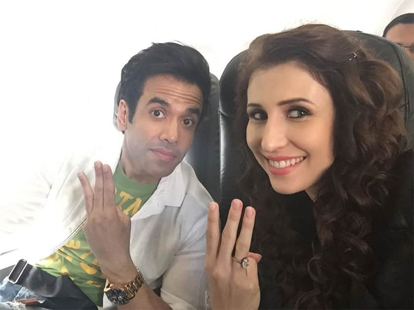 Off to Lucknow with @TusshKapoor for #KKHH3 promotion... Twitter@ClaudiaCiesla 