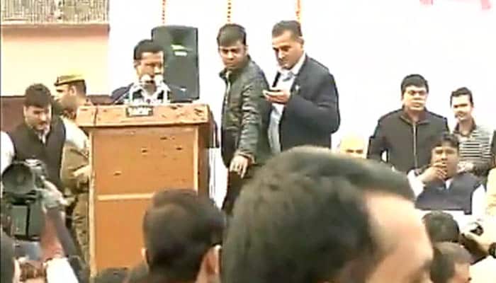 Arvind Kejriwal attacked by woman with ink, Manish Sisodia smells conspiracy by BJP