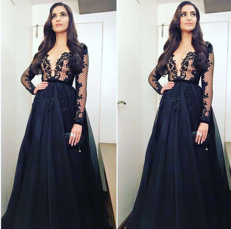 Sonam Kapoor ‏:- In @paolo_sebastian styled by @rheakapoor MUA @namratasoni @artinayar @abhilashatd @chandi…    -twitter