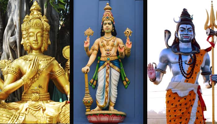 What does the Hindu trinity – Brahma, Vishnu and Shiva – signify?