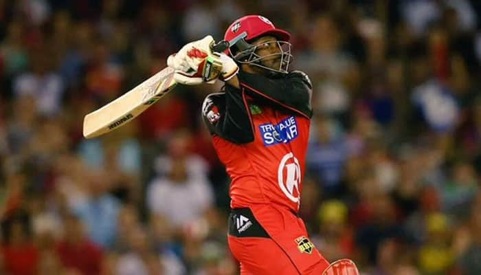 Chris Gayle equals Yuvraj Singh&#039;s record with 12-ball fifty in BBL