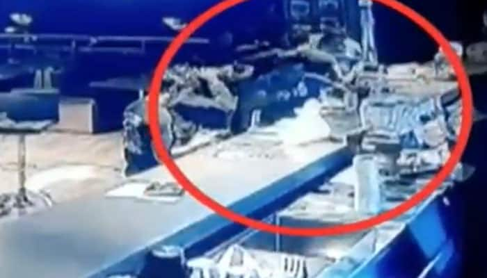 Union Minister Sadananda Gowda&#039;s nephew caught on camera assaulting bouncers at bar