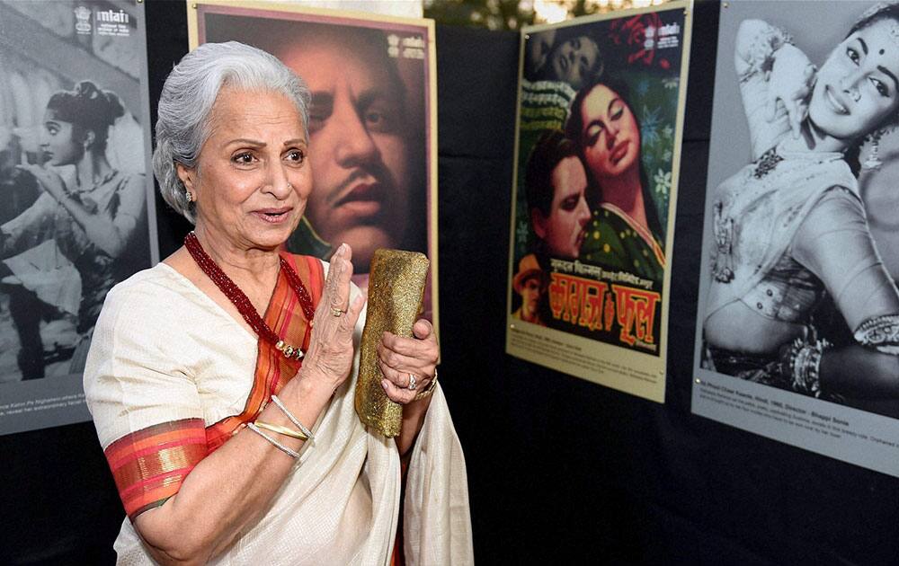 Bollywood actress Vahida Rehman during the inauguration of 6th Yashwant International film festival in Mumbai