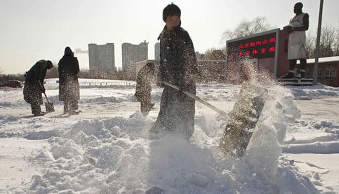 Worst cold front in decades hits China; orange alert issued