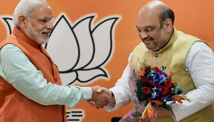 Amit Shah re-elected as BJP president, party&#039;s old guard skips ceremony
