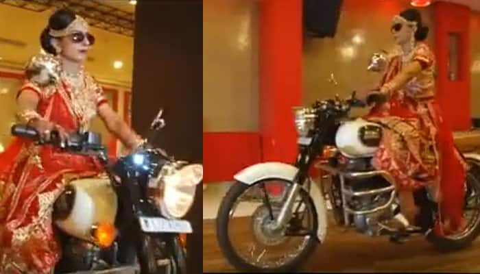 WATCH: &#039;Bullet Raja&#039; is passe, here&#039;s &#039;Bullet Rani&#039;: Bride makes grand entry to marriage hall; video goes viral!