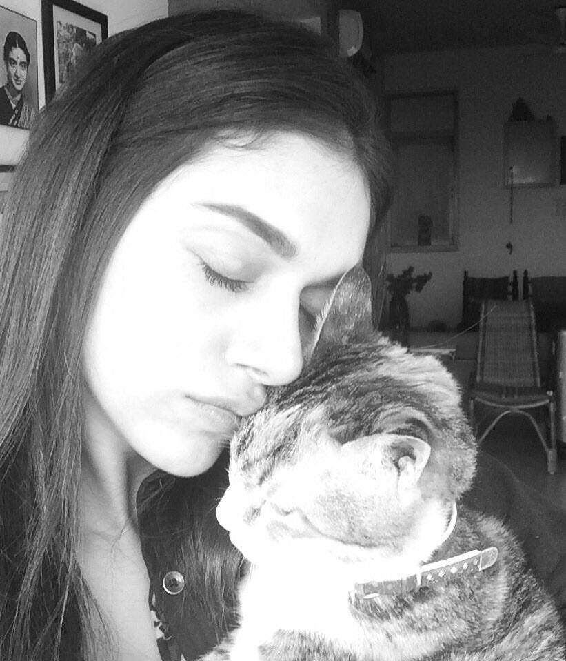 Aditi Rao Hydari ‏:- True love ❤ #Sufi #KittyKat  -twitter