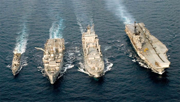 Indian Navy&#039;s IFR rehearsals light Visakhapatnam waters